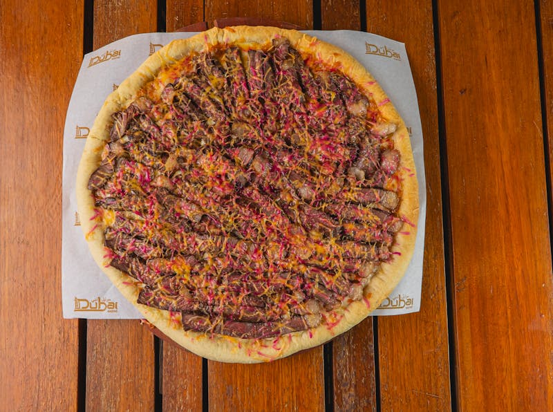 Classic pepperoni pizza close-up